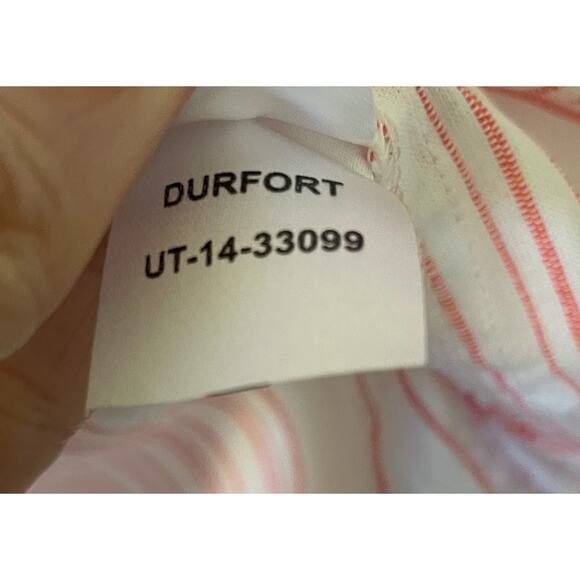 UNTUCKit Striped Linen Cotton Tunic Blouse Top White Pink Size 8 NEW - Picture 6 of 8